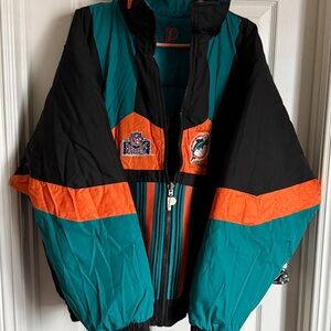 Vintage NFL Miami Dolphins Reversable Pro Player Team Jacket